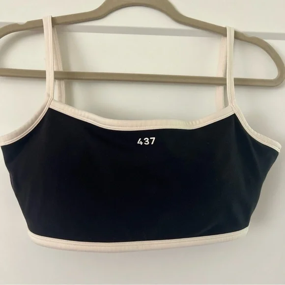 437 Micro Bra in Black & Crème- size L - Picture 4 of 5